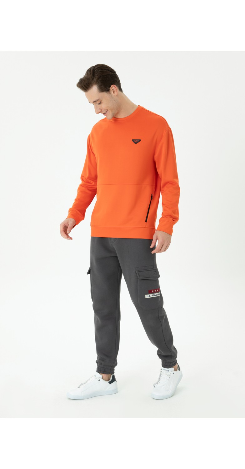U.S. Polo Assn. Erkek Saks Sweatshirt 50277949-VR045 görsel 4
