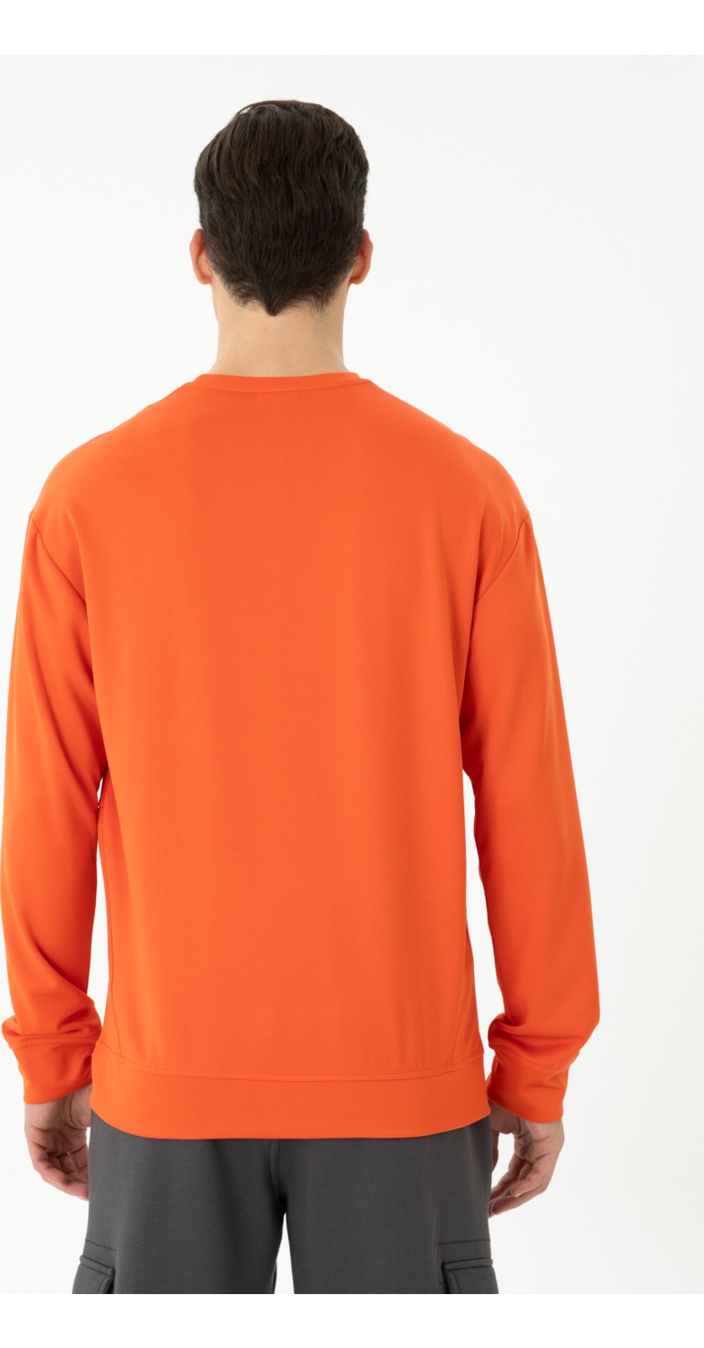 U.S. Polo Assn. Erkek Saks Sweatshirt 50277949-VR045 görsel 5