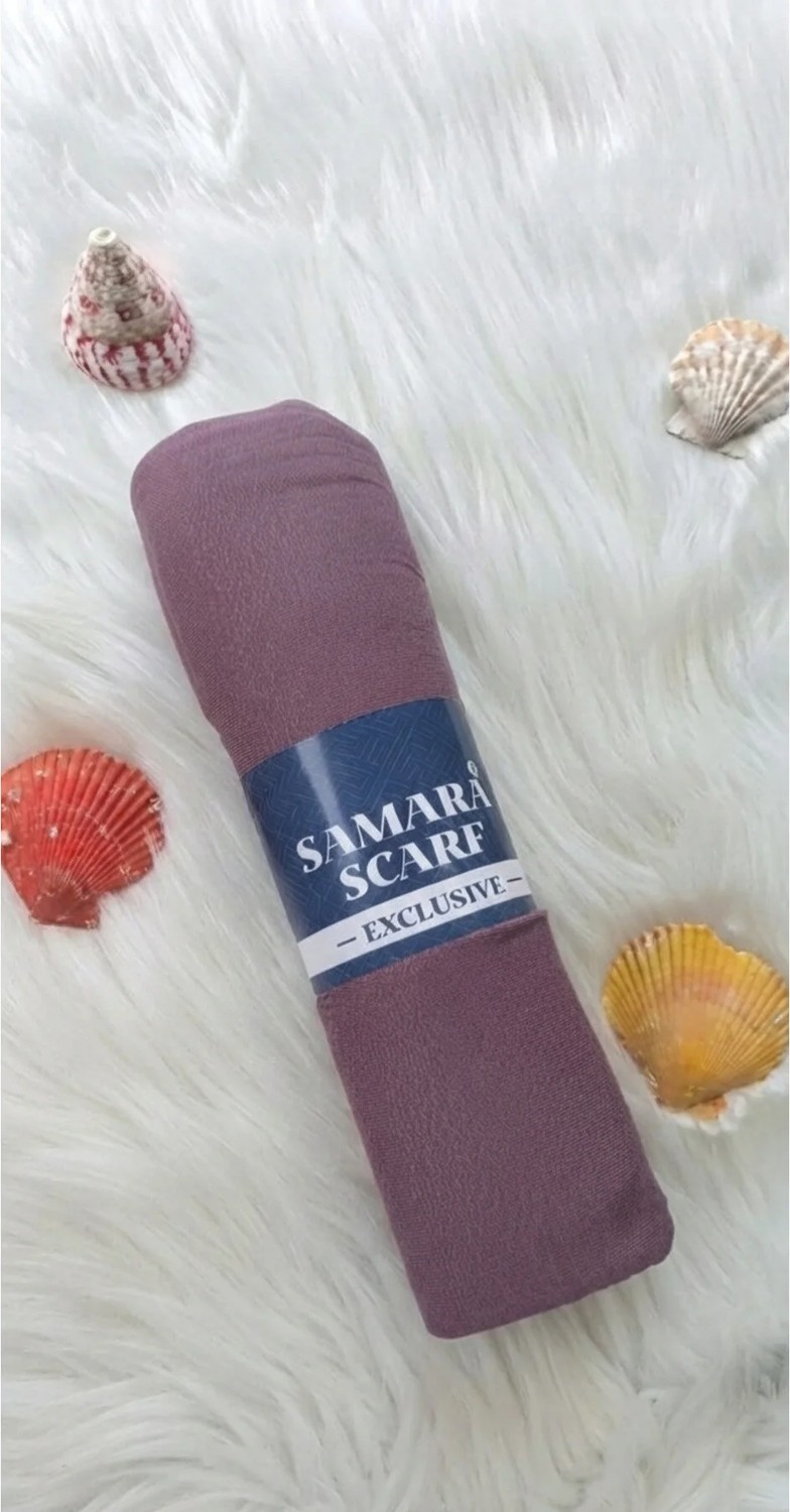 Samara Scarf Luxury Penye Şal - Kadın Tesettür Jersey Hijab Lycra Shawl