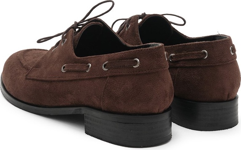 Mio Gusto Kahverengi Kuşgözü Detaylı Bağcıklı Kadın Loafer görsel 4