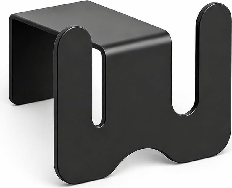 OEM Duvara Yapıştırılabilir Terlik Askısı Metal Terlik Organizeri Banyo Terlik Tutucu Yapışkanlı Duvar Askılığı Çift Terlik Aparatı Siyah Minimalist Tasarım görsel 5