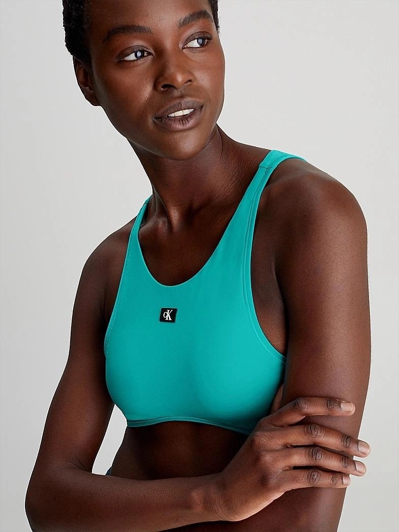 Calvin Klein Kadın / Kız Yeşil Calvin Klein Crop Top, D09 Kadın Yeşil Bralet görsel 2