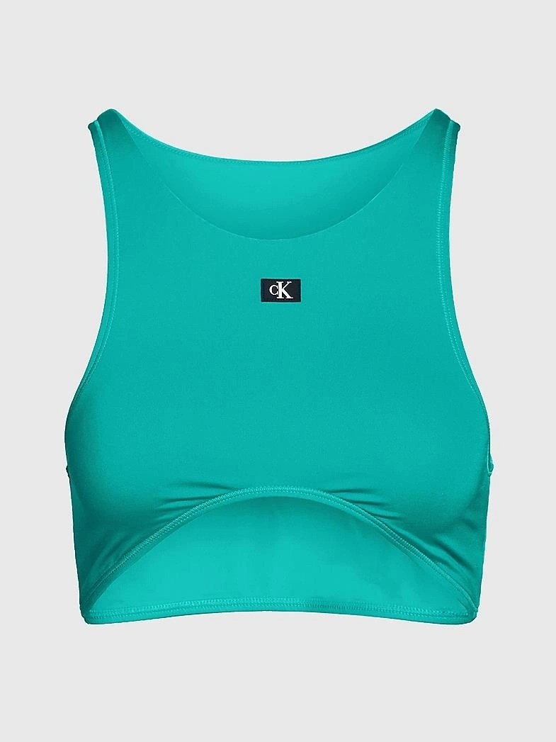 Calvin Klein Kadın / Kız Yeşil Calvin Klein Crop Top, D09 Kadın Yeşil Bralet görsel 3