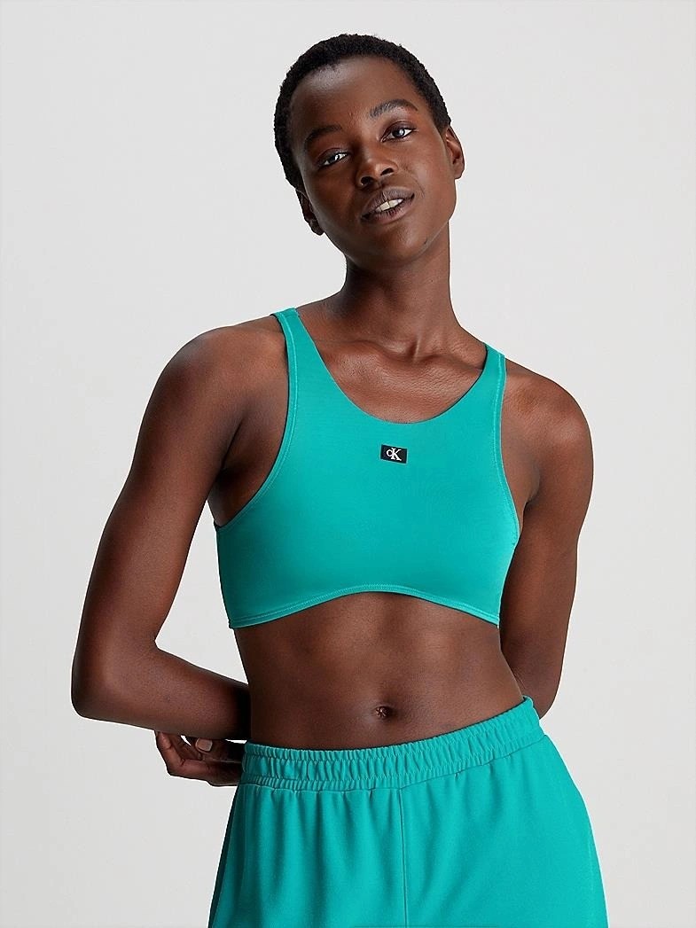 Calvin Klein Kadın / Kız Yeşil Calvin Klein Crop Top, D09 Kadın Yeşil Bralet görsel 4