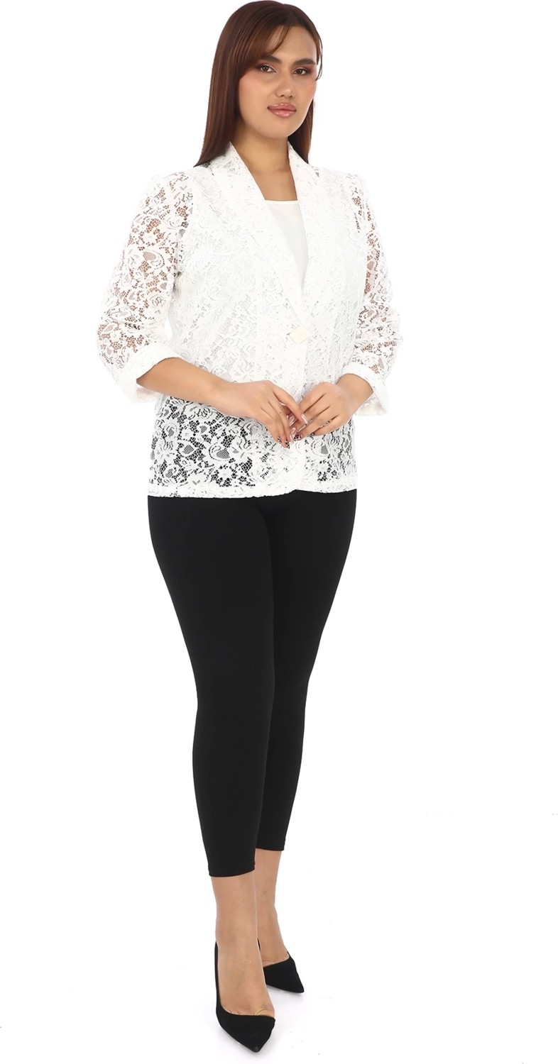Lady Majestic Dantel Büyük Beden Kadın Ceket 44709 görsel 2