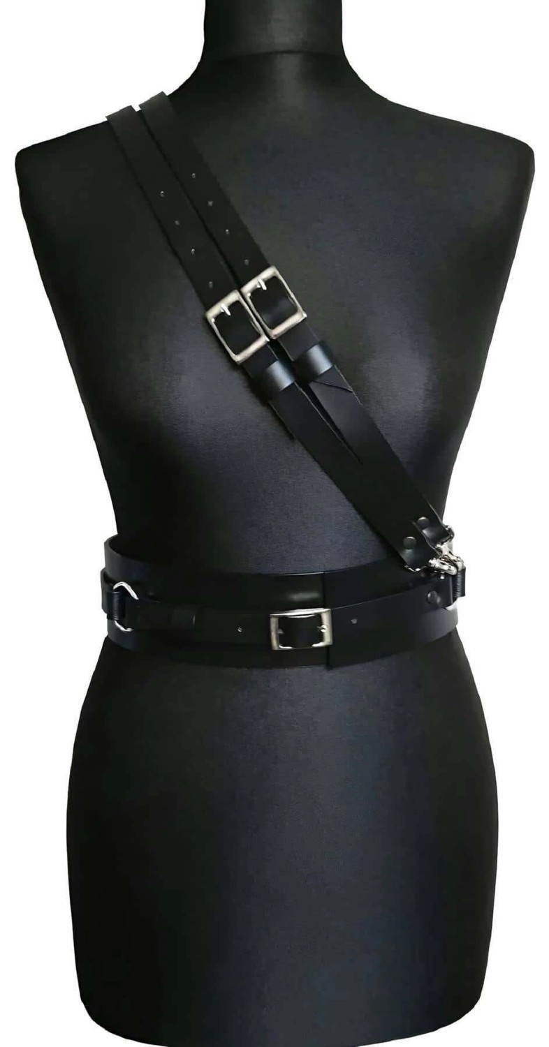 Beruflic Deri Omuzdan Bağlamalı Bel Kemer Harness - APFT915 görsel 2