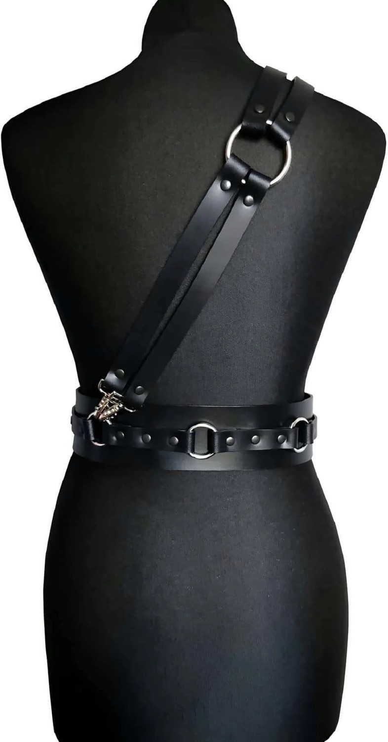 Beruflic Deri Omuzdan Bağlamalı Bel Kemer Harness - APFT915 görsel 3