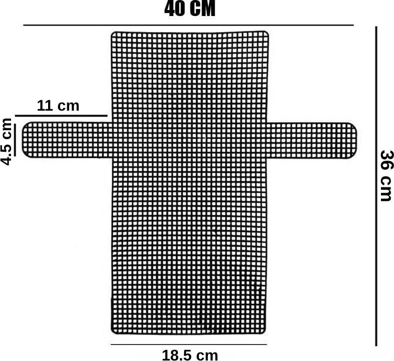 İğne İzi Plastik Siyah Çanta Kanvası 40X36 cm - Çanta Yapım Filesi - Dıy El Yapımı Çanta Malzemesi - Plastik Kanvas Çanta Iskeleti - Çanta Yapım Aparatı - görsel 2