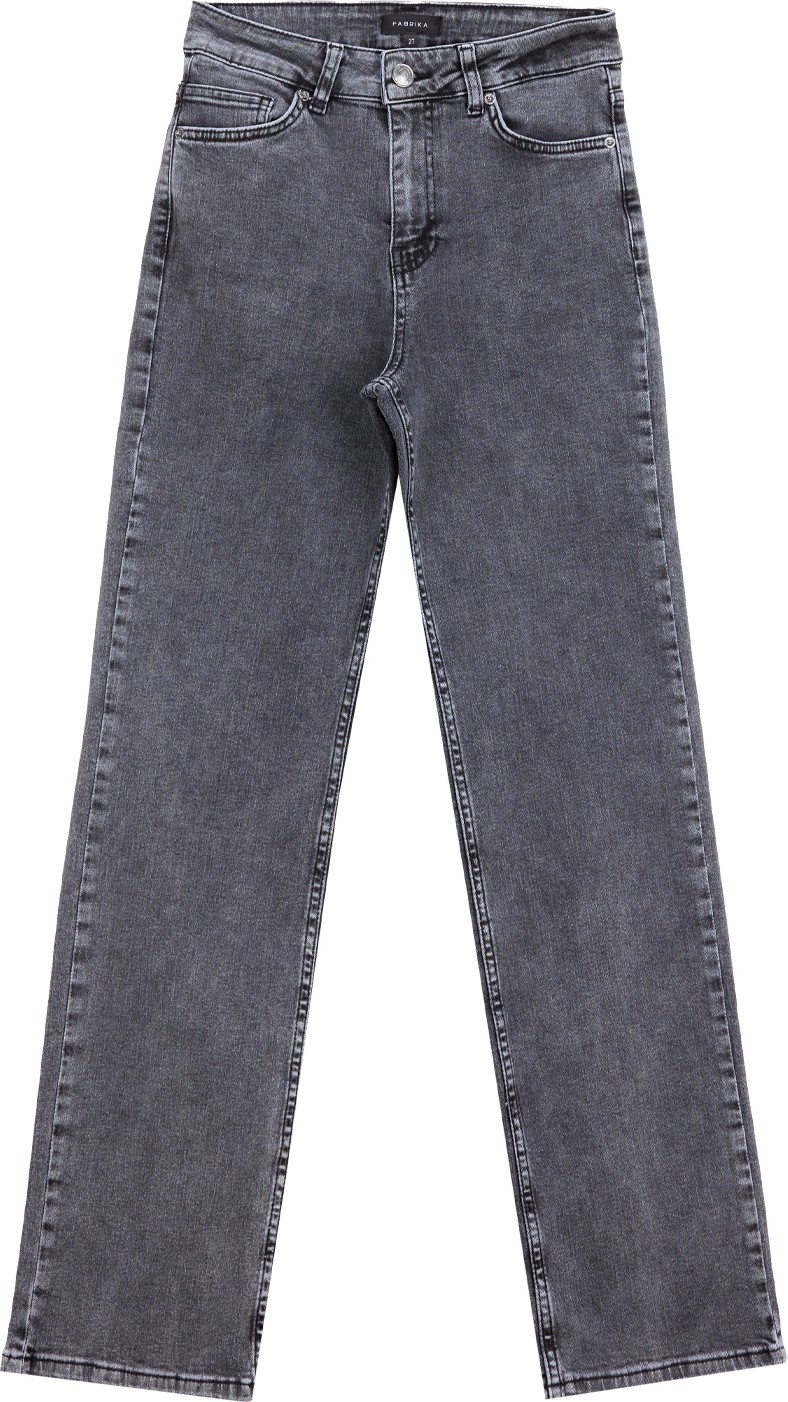 Fabrika Yüksek Bel Normal Paça Regular Straight Antrasit Kadın Denim Pantolon F5WL-PNT0192 görsel 4