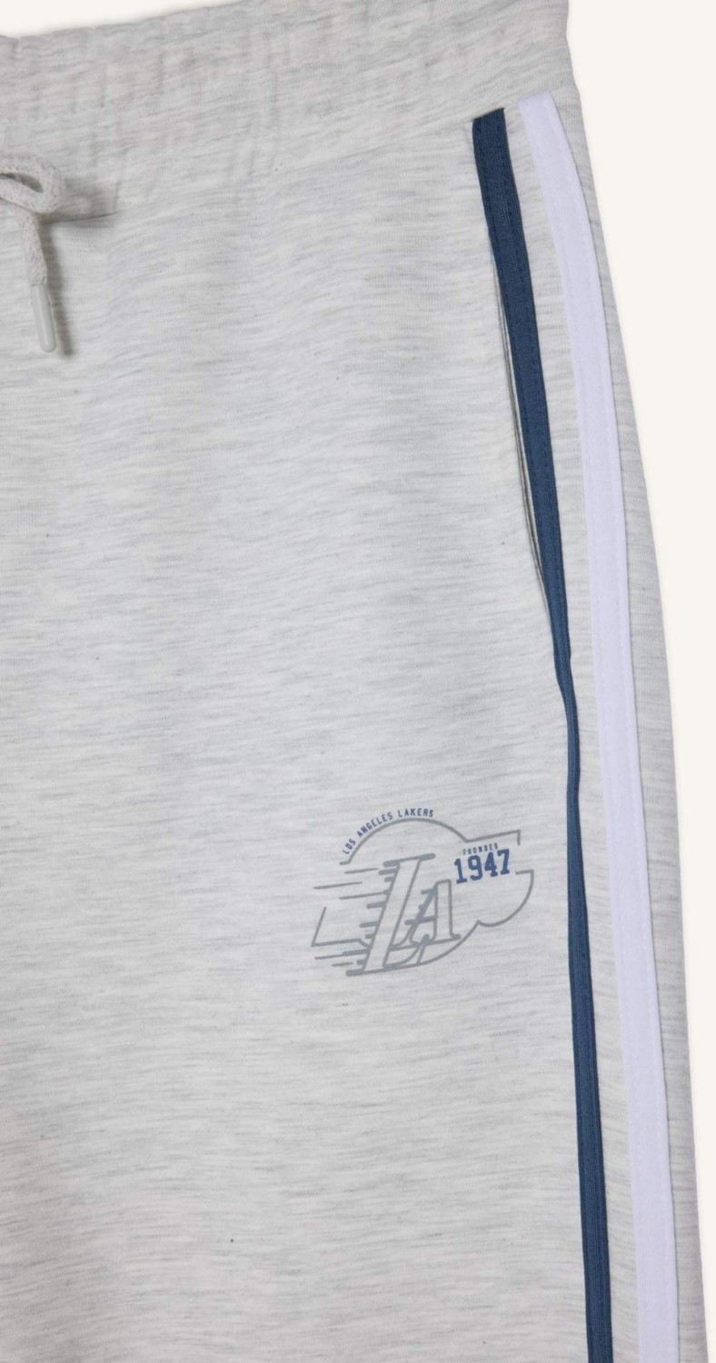 DeFacto NBA Los Angeles Lakers Standart Fit Skuba Dalgıç Kumaş Jogger F6978AX26SP görsel 6