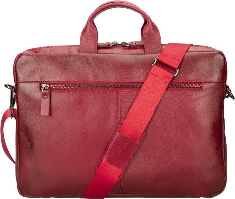 BloominBag Bloom Urban Shield 13"-14" Crimson Red Deri Laptop / Macbook Çantası