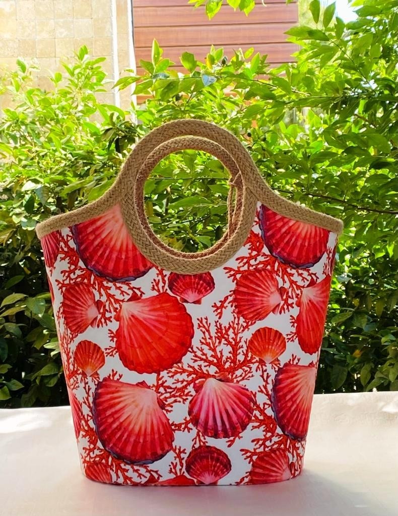 Çanta Tasarımcısı Plaj Bags Plaj Çantası Deniz Kabuğu görsel 3