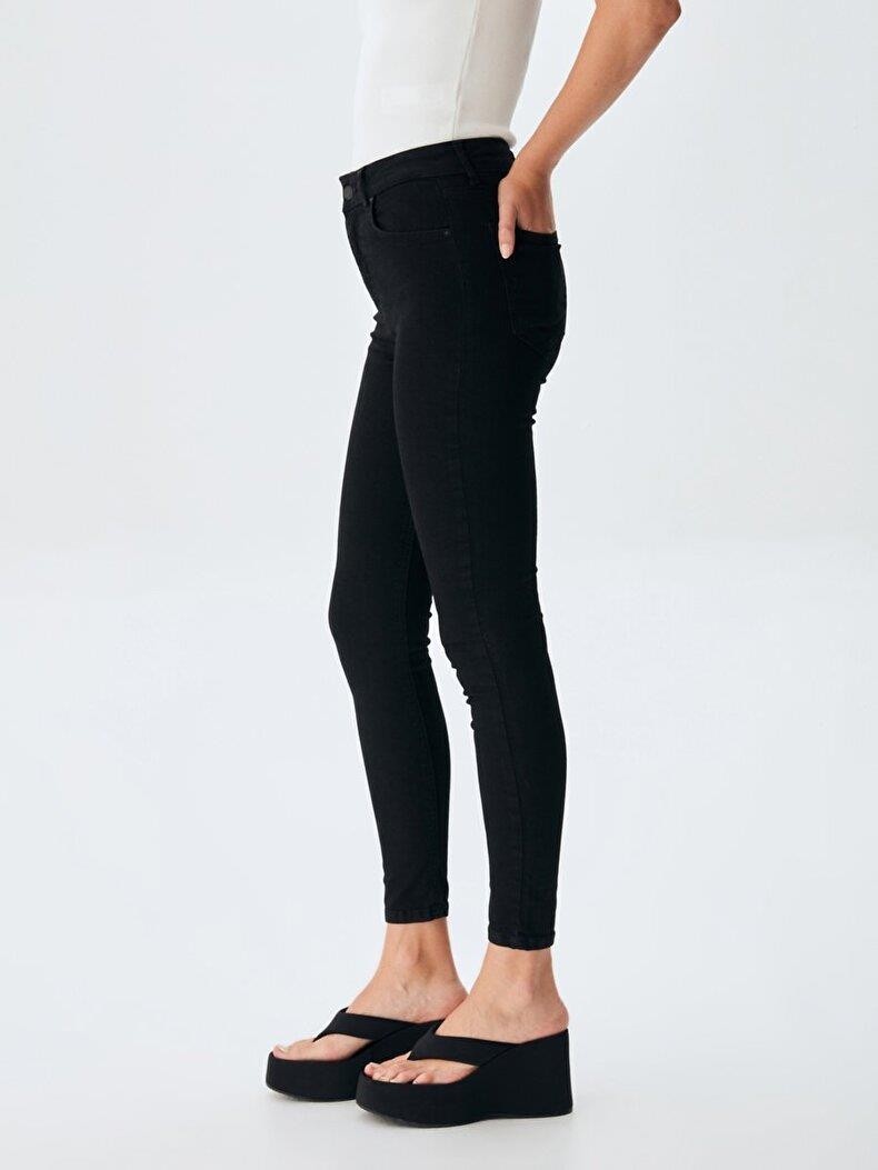 LTB Marcella X Dar Paça Yüksek Bel Siyah Jean Pantolon görsel 8
