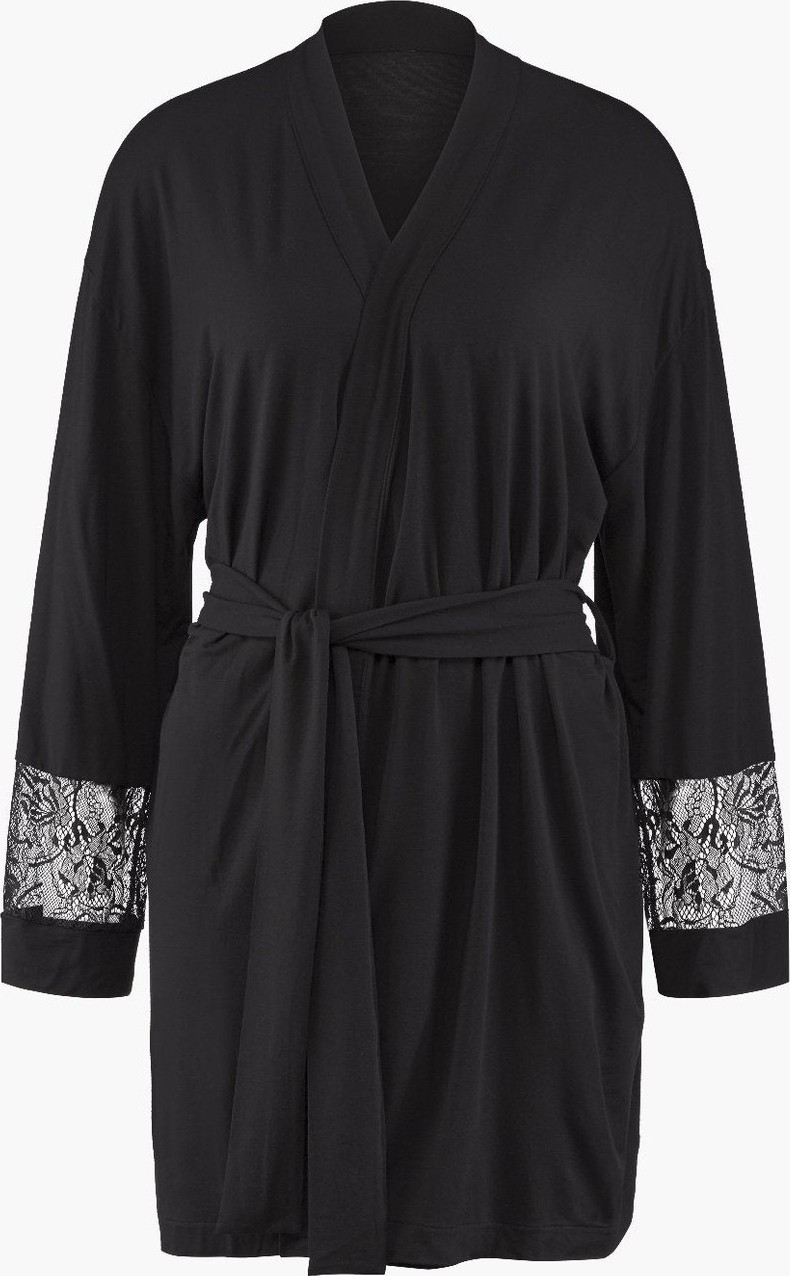 Aubade Lazy Days Kimono Seiden-Modal Kumaş ve Dantel Detaylı görsel 5