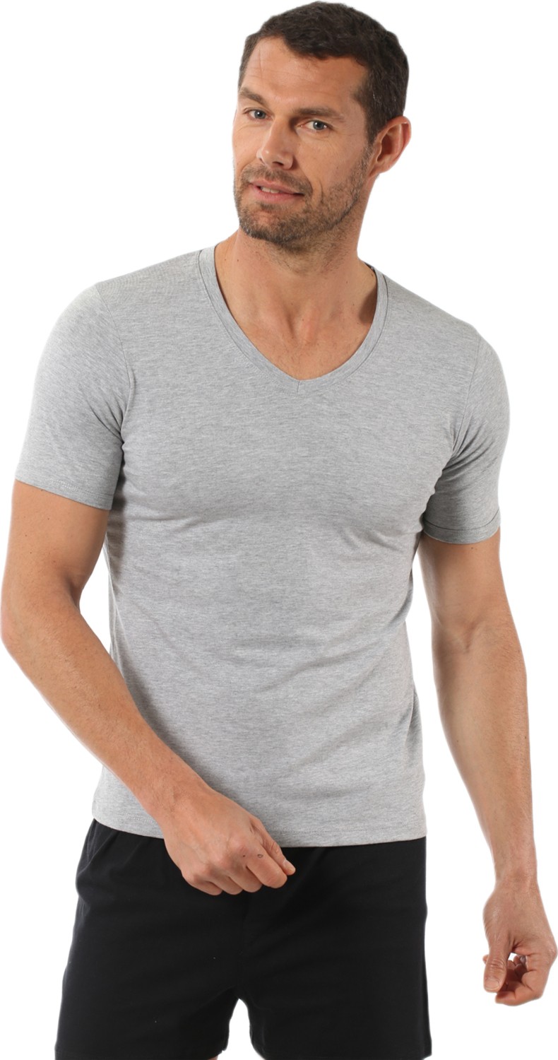 Özkan Underwear Özkan 0273 Erkek %95 Pamuklu Likralı Süprem V Yaka Yarım Kol Esnek Rahat Tişört Fanila görsel 5