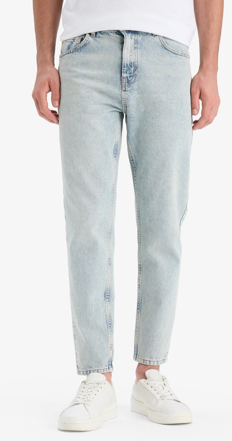 DeFacto Slim Fit Normal Bel Dar Paça Jean Pantolon F3903AX25SM görsel 4