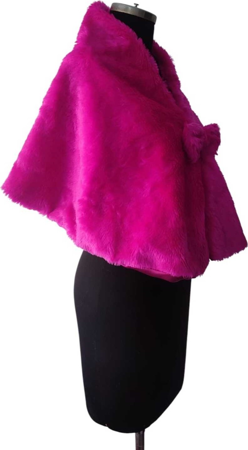 Moda Nur Bolero , Fuşya Bolero, Pelerin ,gelin Bolero.1.40*45 cm görsel 4