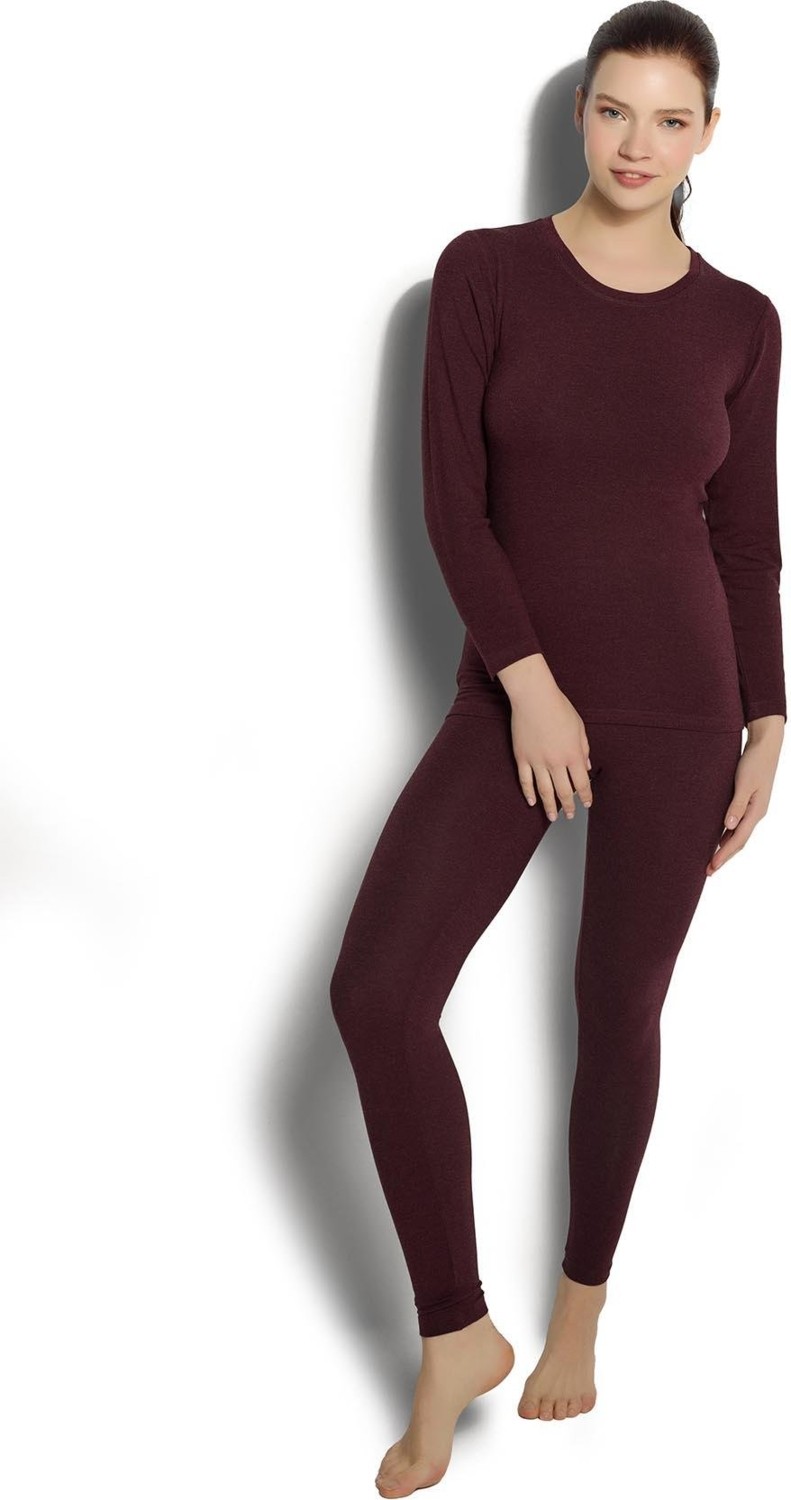Jiber Kadın Bordo Soft Üst İçlik Termal 597 görsel 5