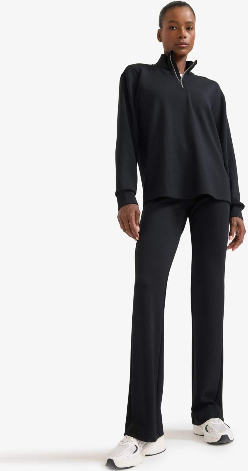 DeFacto Oversize Geniş Kalıp Yarım Fermuarlı Dik Yaka Modal Sweatshirt D7126AX25AU görsel 3