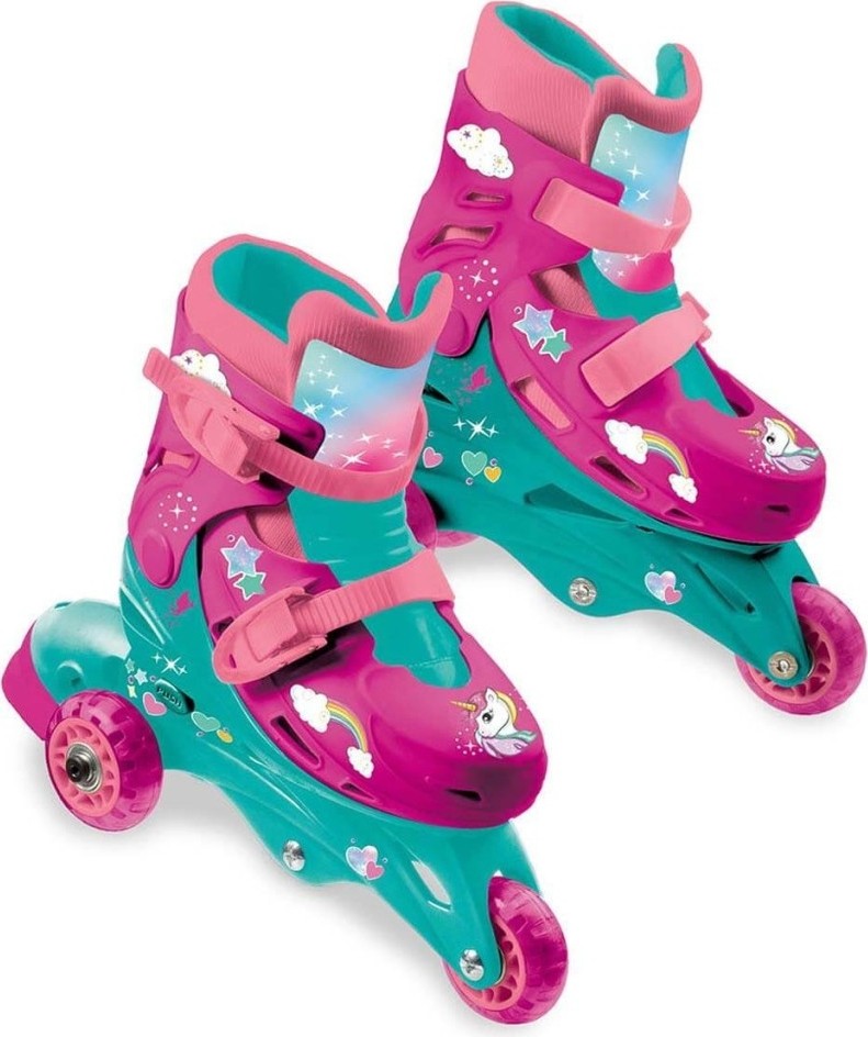 NW NessiWorld Unicorn Desenli Inline 3 Tekerlekli Paten görsel 2