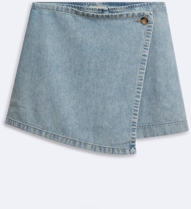 LTB Rosanna Çapraz Kapamalı Jean Light Indigo Şort Etek görsel 3