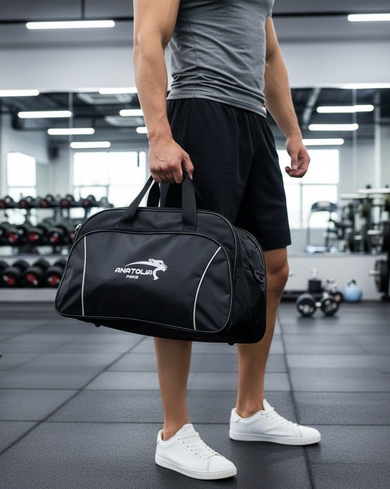 Newfull Anatolia Pars Unisex Astarlı Su Geçirmez Kumaş U Kapak Seyahat ve Spor Çantası-Orta Boy