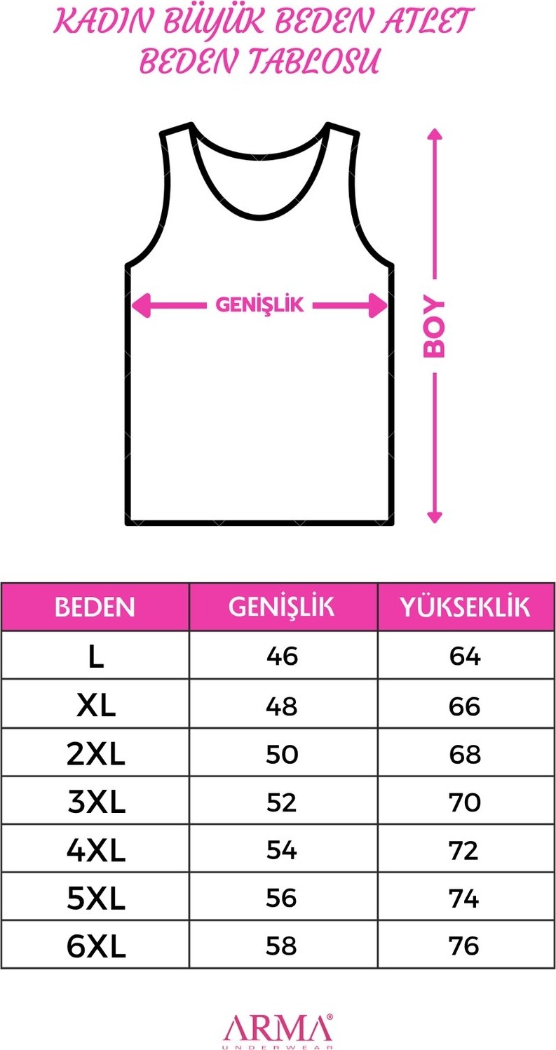 Arma Yıldız Büyük Beden Kadın Atlet Kalın Askılı Kolsuz Pamuklu Likralı görsel 4