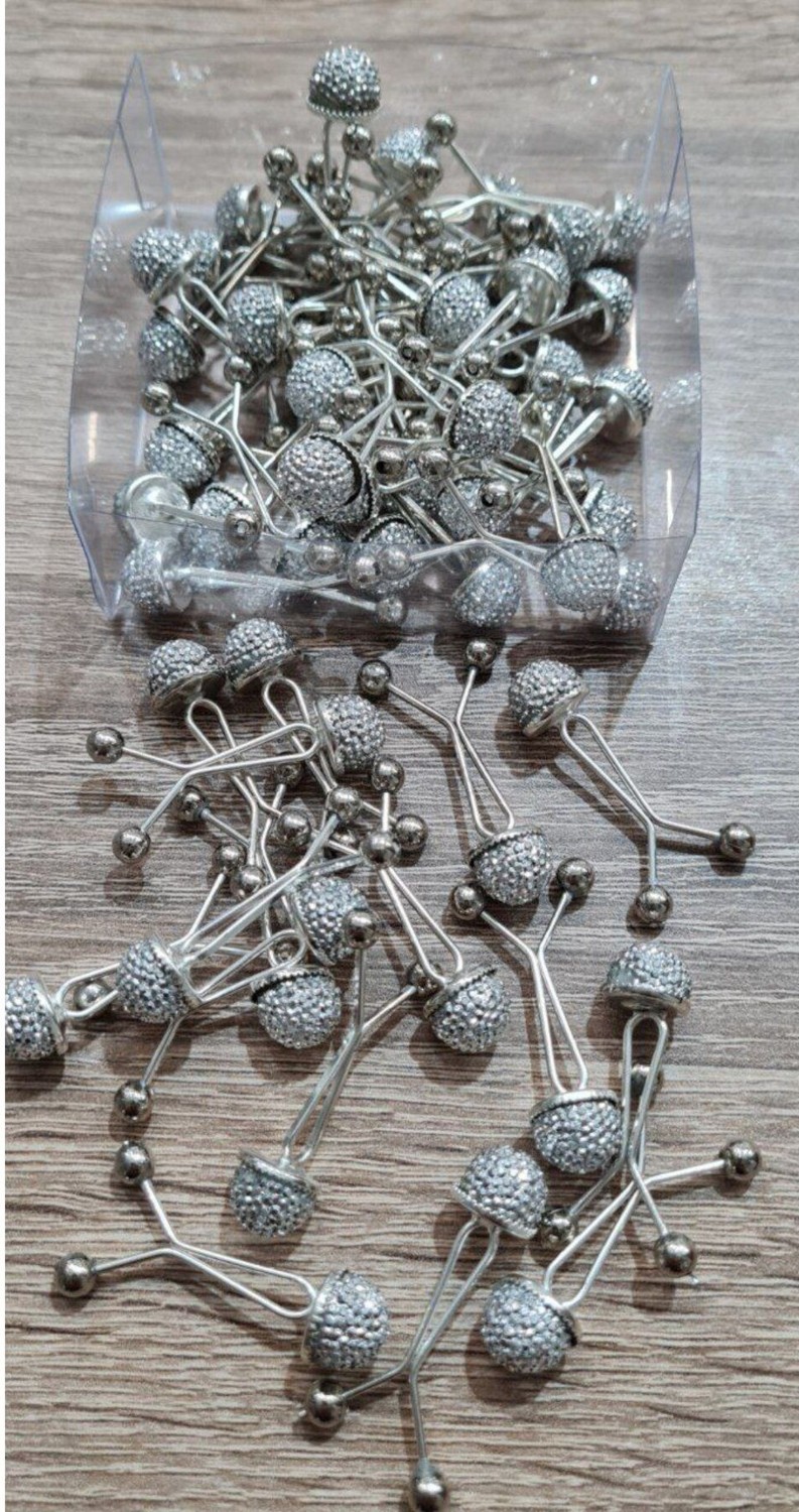 Melodi Scarf Taşlı Eşarp Şal Klipsi 6 Adet Karışık Renk görsel 5