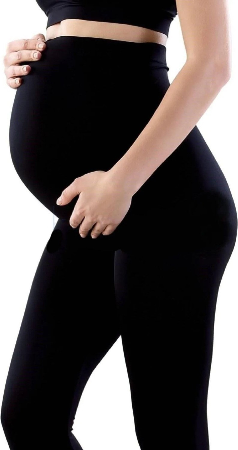 Bonbonetti Chocolate Baby&Kids Kadın Penye Uzun Hamile Tayt Pamuklu Gebe Pantolan Tayt görsel 3