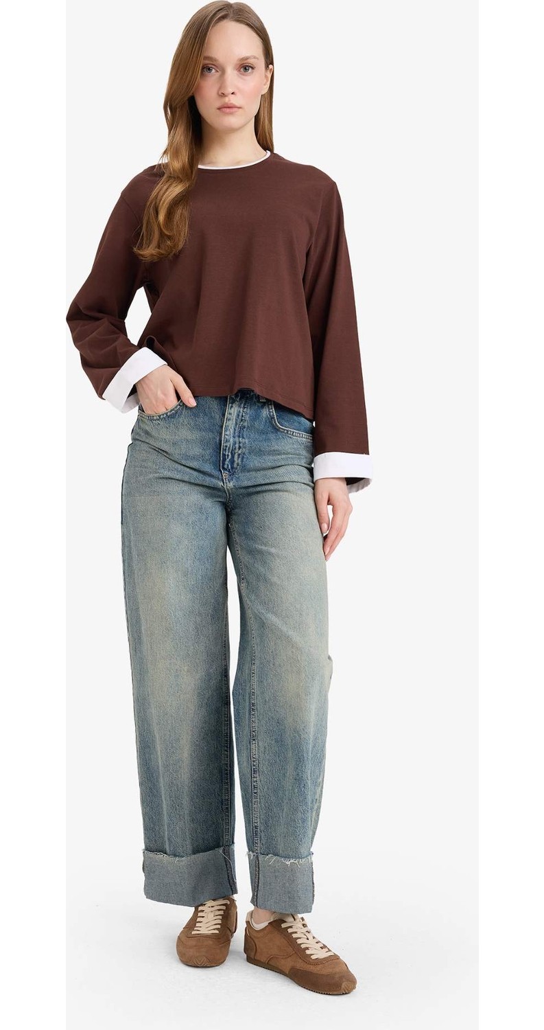 DeFacto %100 Pamuk Loose Fit Tunik G8576AX26SP görsel 7