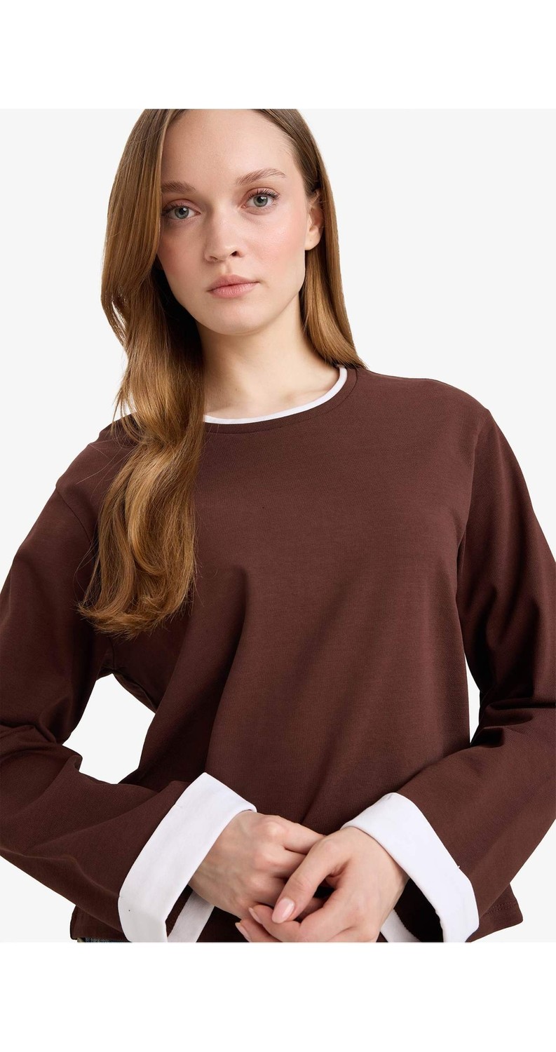 DeFacto %100 Pamuk Loose Fit Tunik G8576AX26SP görsel 8