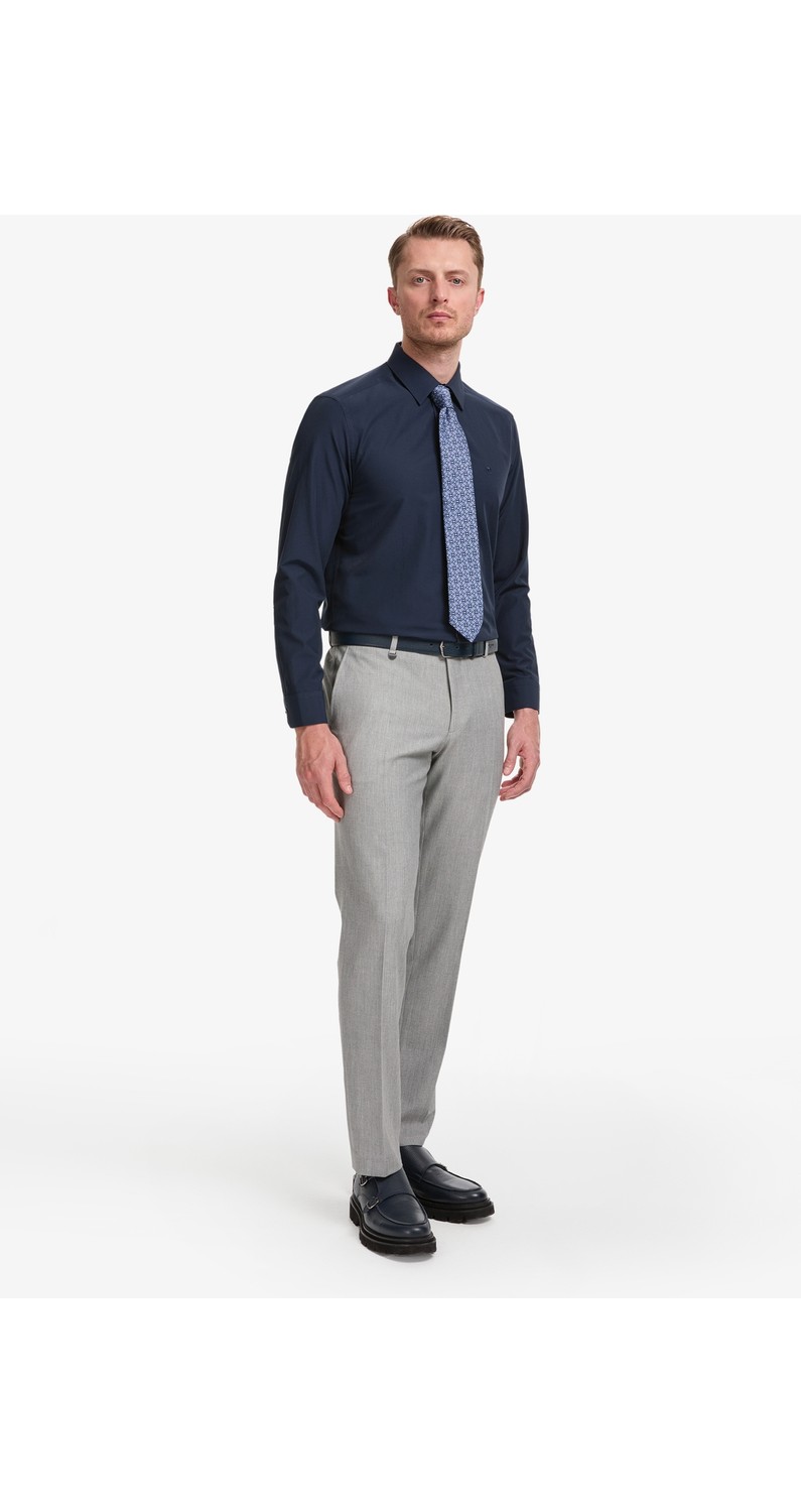 Pierre Cardin Erkek Siyah Regular Fit Uzun Kollu Basic Gömlek 50325337-VR046 görsel 8