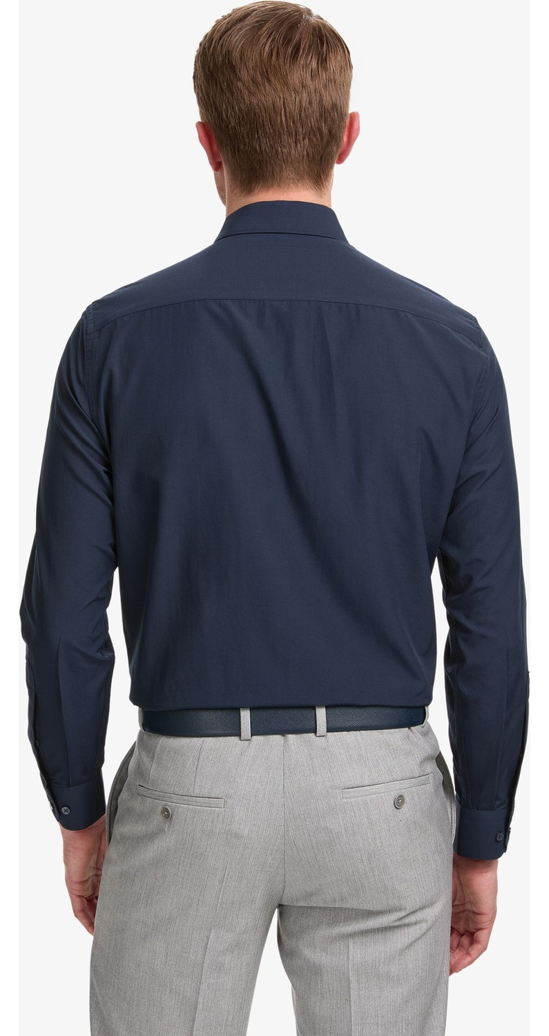 Pierre Cardin Erkek Siyah Regular Fit Uzun Kollu Basic Gömlek 50325337-VR046 görsel 5