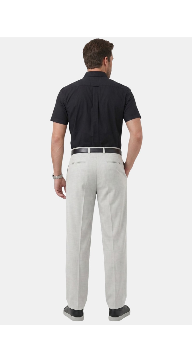 RizzUP Lacivert Baggy Fit Pileli Kumaş Pantolon, Likralı, Beli Lastikli Rahat Kesim Erkek Pantolon 2600920 görsel 4