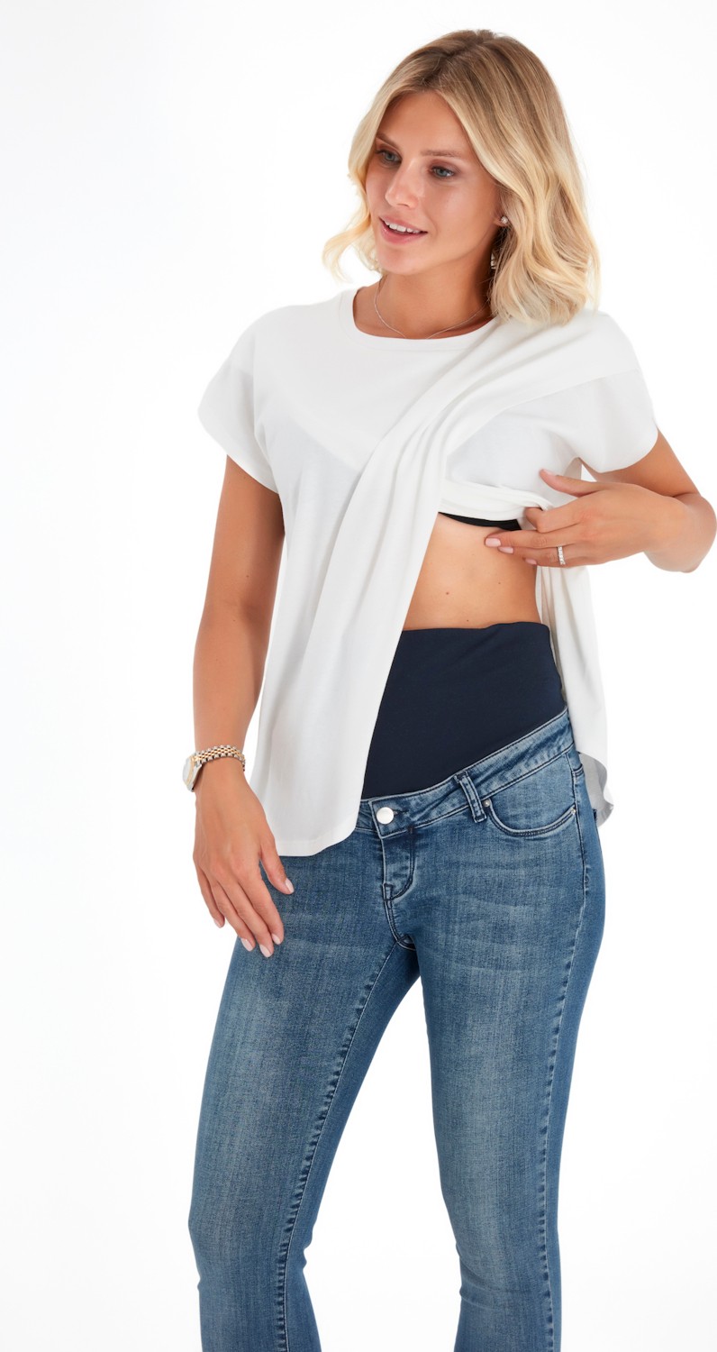 Accoucheee Skinny Hamilelik, Emzirme ve Sonrası Denim Jean Pantolon görsel 5