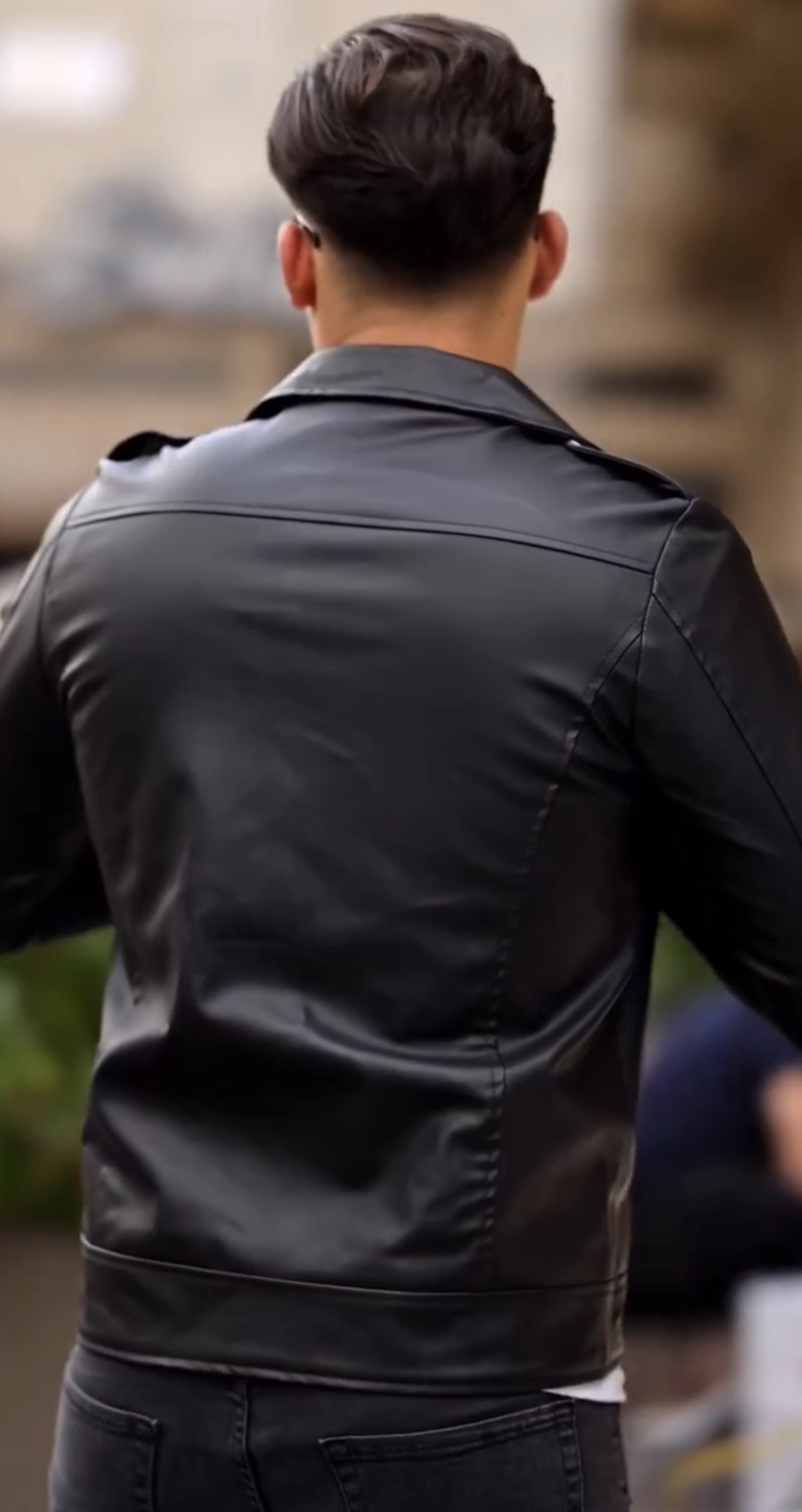 Prifaldi Yeni Sezon Kuzey Model Premium Erkek Deri Ceket Siyah görsel 4