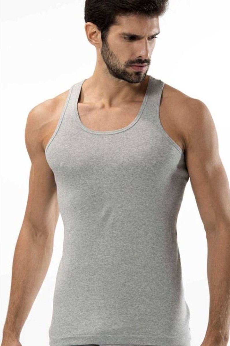 Asil Acar Home 3 adet Tutku Ribana Spor Erkek Gri Atlet 0118 - L