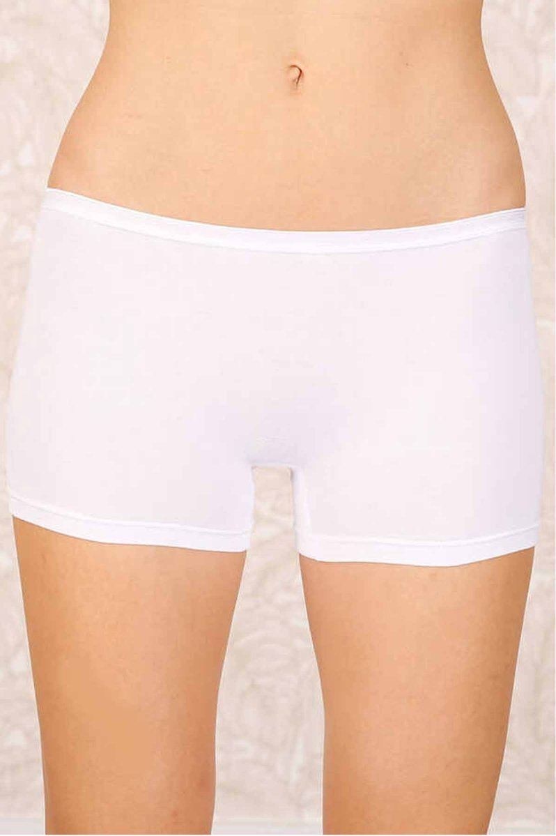 Kuzgun Ticaret Likralı Süprem Bayan Boxer Short Beyaz 2100B