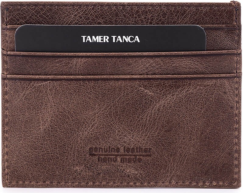 Tamer Tanca Erkek Hakiki Deri Kahverengi Cüzdan 907 1092 Erk Czdn SK25-26 Kahve Crazy görsel 3
