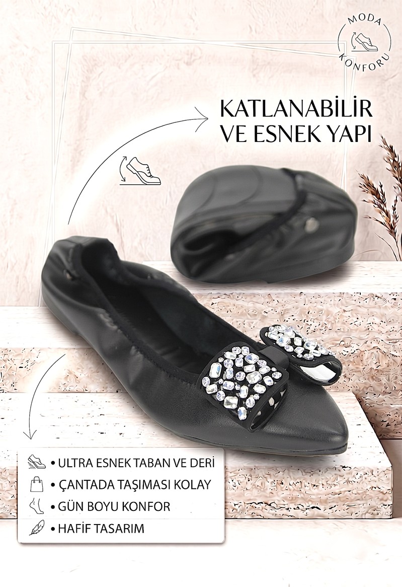 TeknoKapsül Nerisa Kadın Babet Ayakkabı