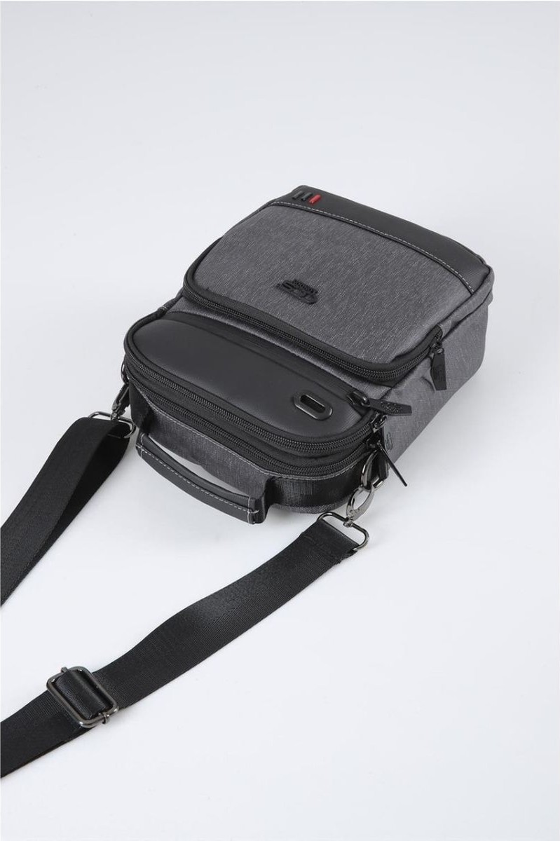 Ççs 31421 Unisex Askılı Çanta Gri görsel 3