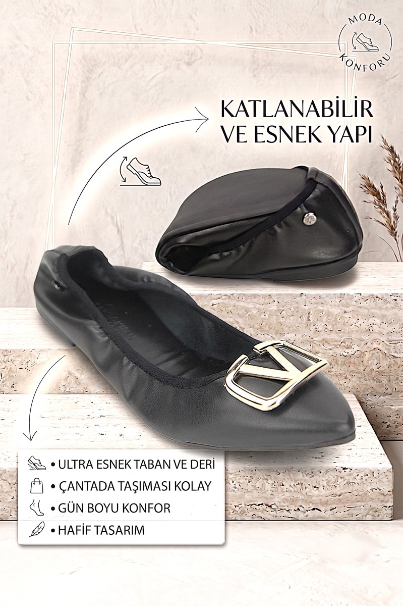 TeknoKapsül Naelle Kadın Babet Ayakkabı