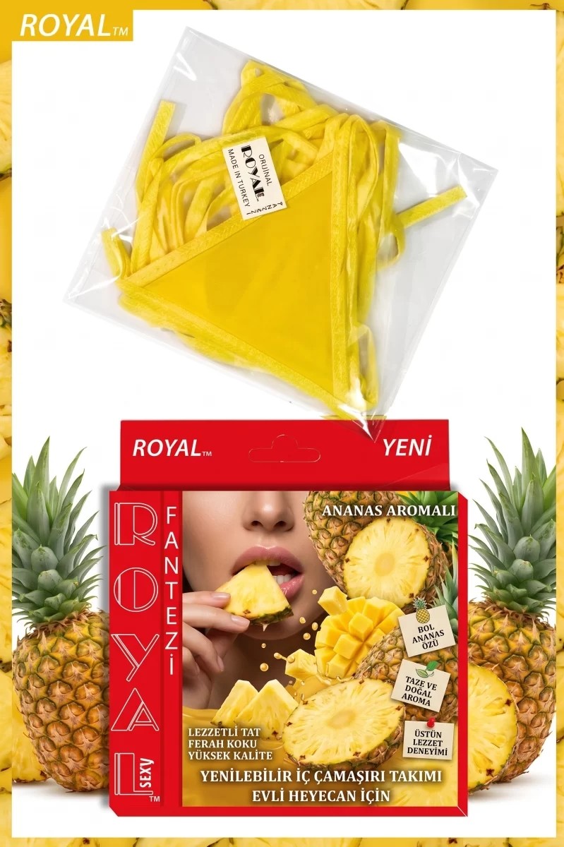 Melonika Arias Closet Fantezi Tüketilebilen Yenilebilir Ananas Aromalı Iç Çamaşırı Takımı