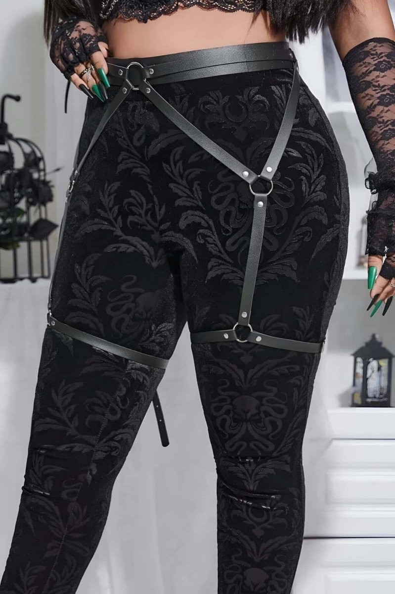 Esranın Dünyası Seksi Deri Jartiyer Harness - BRF956 görsel 4