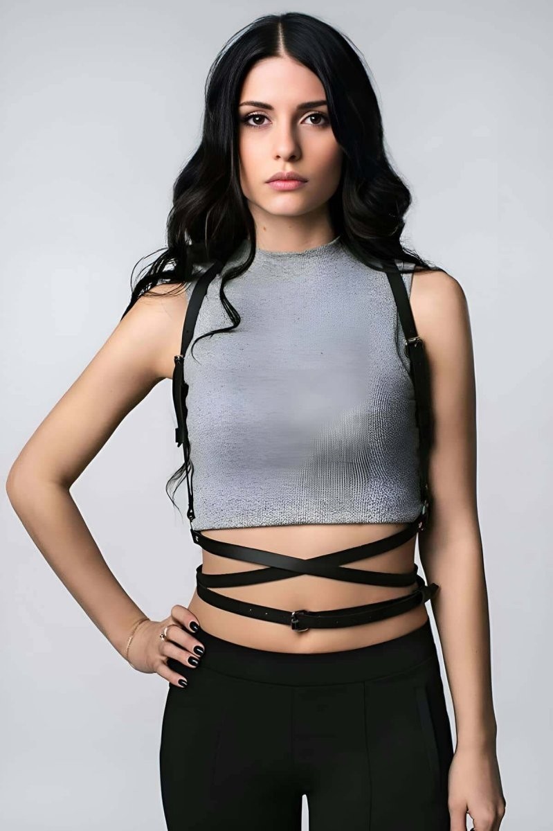 Çamaşır Kenti Body Üzeri Sexy Deri Harness - BRF198 görsel 2