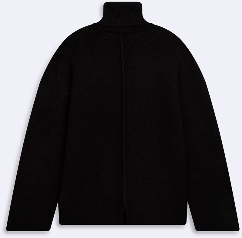 LTB Relaxed Fit Boğazlı Yaka Triko Siyah Kazak görsel 4