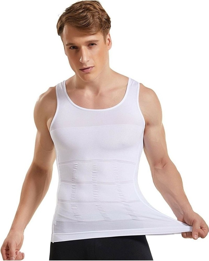 FitQueen Erkek Göbek Toparlayıcı Korse Atlet, Ince Gösteren Dikişsiz Şekillendirici Atlet görsel 3