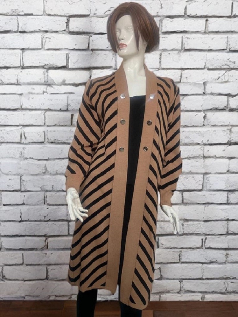Çalıkuşu Triko Çizgili Pike Hırka M2371 görsel 6