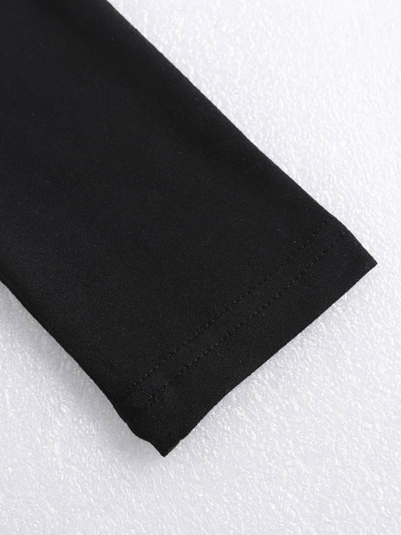 Lady Hazal Siyah Darkalıp Slimfit Soft Touch Crew Neck Finger Detail Parmak Detaylı Tesettür Body görsel 7