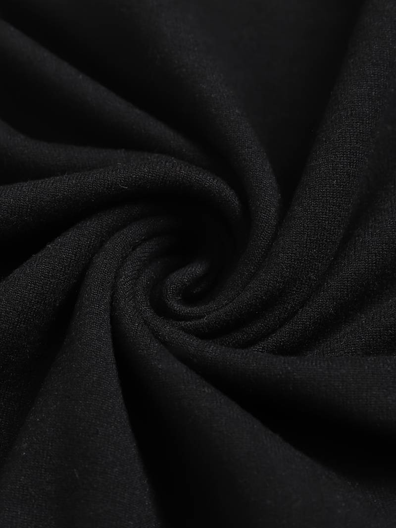 Lady Hazal Siyah Darkalıp Slimfit Soft Touch Crew Neck Finger Detail Parmak Detaylı Tesettür Body görsel 8
